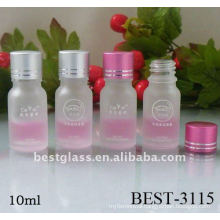 10ml scrub glass bottle with plastic stopper and color cap